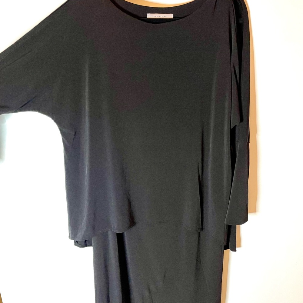 Bailey Chic Long Sleeve Black Cocktail Dress